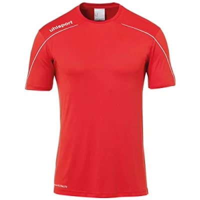 Abbildung von uhlsport Stream Tshirt print für Kinder, Größe: 116, Rot weiß