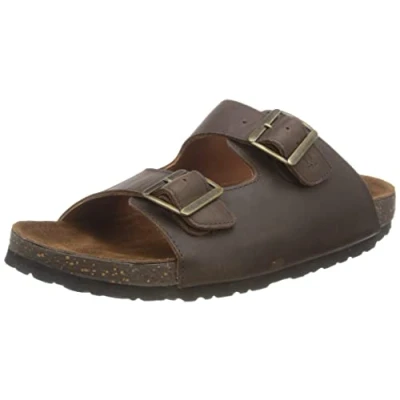 Abbildung von Hush Puppies Herren Nash Schieberegler Schiebe Sandalen, braun, 43 EU