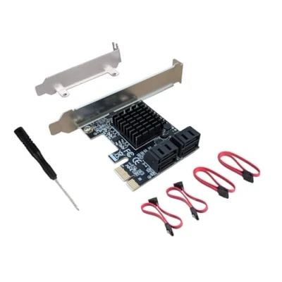 Abbildung von 4 Port SATA 3.0 III 6gbs Pci e x1 Erweiterungskarte Karte Express Card ssd HDD pcie