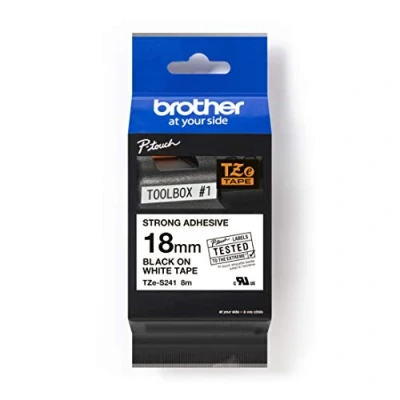 Abbildung von Brother TZe S241 (18 mm) Schwarz bis weiß Tape