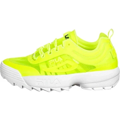 Abbildung von FILA Disruptor Run Damen Frauen,Sneaker Low,Chunky Sneaker,Mesh Einsatz,Sportschuh,Einstiegshilfe,gepolsterte Decksohle,NEON Lime,41 EU