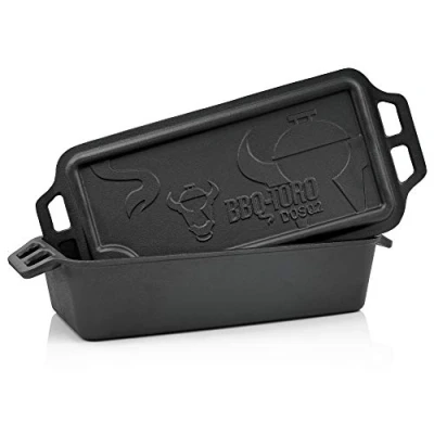 Abbildung von BBQ Toro Bräter Dutch Oven Pan, 9,4 Liter, Gusseisen Kochtopf Gusstopf mit Deckel, ber,