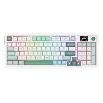 Abbildung von Redragon K719 Kabellose Gasket Gaming Tastatur mit Hype Bildschirm, Knopf, mechanische 95 Tasten, leicht bedienbares 1,14 Zoll TFT Infodisplay 5 lagige Geräuschdämpfung, linearer Schalter