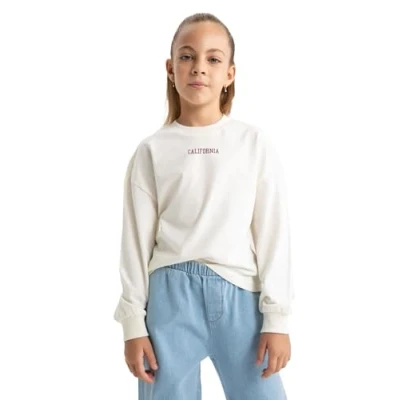 Abbildung von Defacto Sweatshirt für Kinder, Größe: 122/128, Ecru