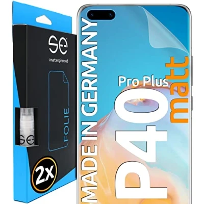 Abbildung von smart engineered [2 Stück] Entspiegelte 3D Schutzfolien kompatibel mit Huawei P40 Pro Plus, hüllenfreundliche matte Displayschutz Folie, Schutz vor Schmutz und Kratzern, kein Schutzglas