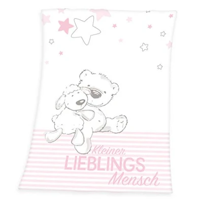 Abbildung von Babydecke Lieblingsmensch Microfaserflausch Decke 75/100 cm Kuscheldecke, Herding, Kinder Kuscheldecke