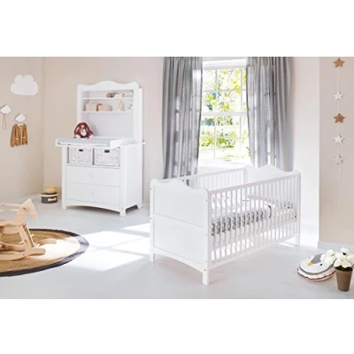Abbildung von PINOLINO Babyzimmer Sparset Florentina Wickelkommode und Kinderbett, weiß