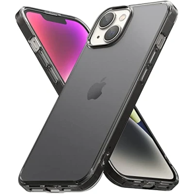 Abbildung von Ringke Fusion Case Kompatibel mit iPhone 14 Plus Hülle, Kratzfeste Anti Fingerabdruck Transparent Handyhülle für 6.7 Zoll (2022) Matte Smoke Black