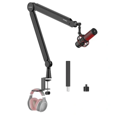 Abbildung von IXTECH Mikrofonarm für Rode Shure Sm7b Blue Yeti Hyperx Quadcast Gaming Mikrofon Halterung Mikrofonständer Tisch Universelle Studio Mic Podcast Streaming Standmikrofon Boom Arm,Valiant Pro