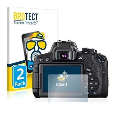 Abbildung von BROTECT Entspiegelungs Schutzfolie für Canon EOS 750D (2 Stück) Matte Displayschutz Folie, Anti Reflex, Fingerprint