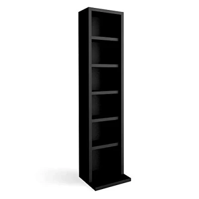 Abbildung von Vicco CD Regal, Schwarz, 21 x 91.8 cm