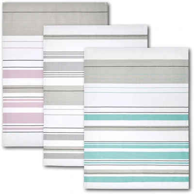 Abbildung von Dyckhoff Geschirrtuch &quot;Streifenvielfalt&quot;, (Set, 3 tlg.), 55 % Baumwolle, 45 Leinen, saugfähig und fusselarm, 50x70 cm