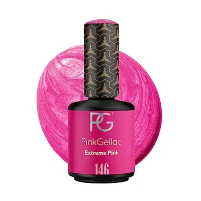 Abbildung von Pink Gellac UV Gel Nagellack nr 146 Extreme 15 ml Lack Rosa Lang Anhaltender Gellack Einfache Entfernung Shellac Vegan Nail Polish Made in Holland