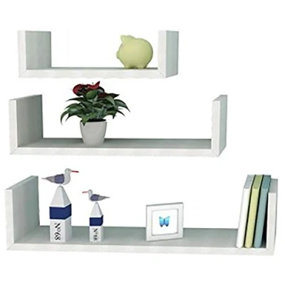 Abbildung von Mojawo Wandregal 3er Set Bücherregal Board Schweberegal Weiß MDF B30/45/60cm