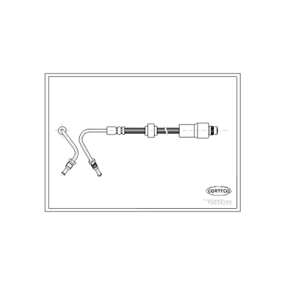 Abbildung von CORTECO 19034265 Bremsschläuche Hinterachse links 310 RENAULT: Kangoo I, I Rapid