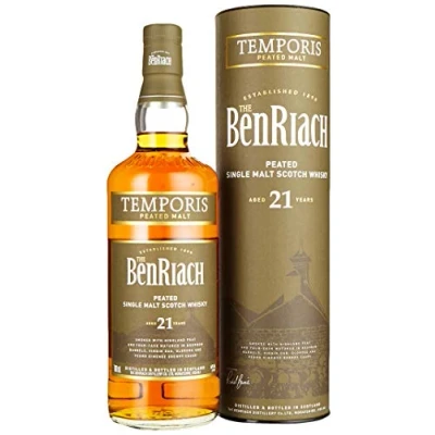 Abbildung von The BenRiach 21 Years Old TEMPORIS Peated Malt 46% Vol. 0,7l in Geschenkbox