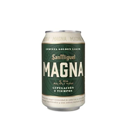 Abbildung von san miguel MAGNA bier 5.7% Alkohol (Pack 24 Dosen x 33cl) geschenk, biere der welt, set, geschenk geschenke für männer, höhle löwen produkte,