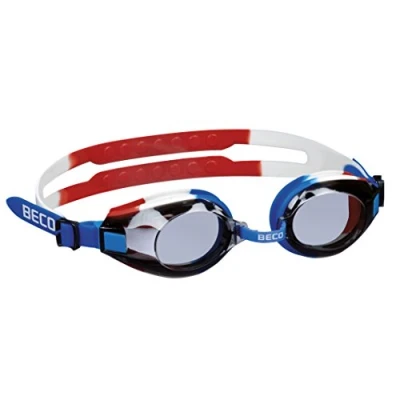 Abbildung von BECO Unisex Erwachsene&#039;&#039;Macao &#039; Profischwimmbrille, blau/weiß/rot, One size