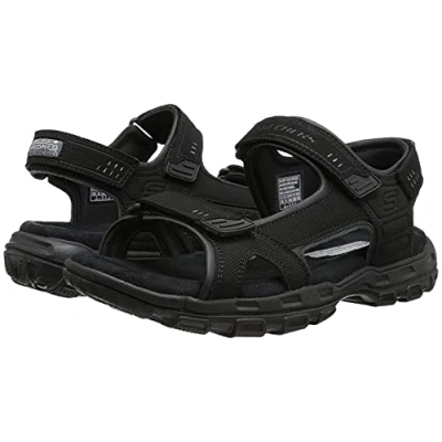 Abbildung von Skechers Herren Garver Louden 64487 Offene Zehensandale mit Riemenverschluss, Schwarz, 46 EU