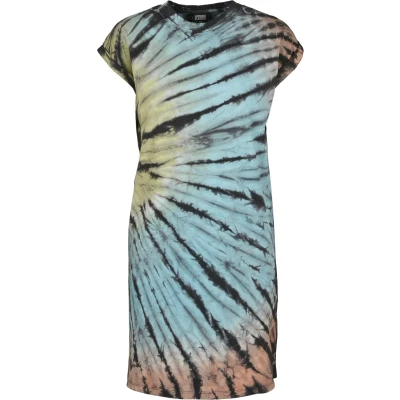 Abbildung von Urban Classics TIE DYE Jerseykleid, Damen, Größe: Small, Black