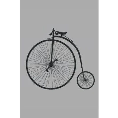 Abbildung von Notizbuch: Hochrad Notizbuch 6x9 Zoll DIN A5 120 Seiten Punktraster Fahrrad Notizheft Fahrradfahrer Tagebuch Radfahrer Geschenk
