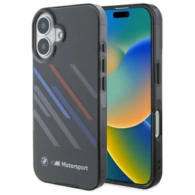 Abbildung von CG MOBILE BMW BMHCP16M23HTRAK Hülle für iPhone 16 Plus 6.7&quot; Schwarz hardcase Motosport IML Random Stripes