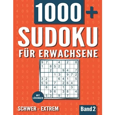 Abbildung von Sudoku für Erwachsene: Heft mit 1000+ Rätseln Schwierigkeit Schwer bis Extrem Lösungen Band 2