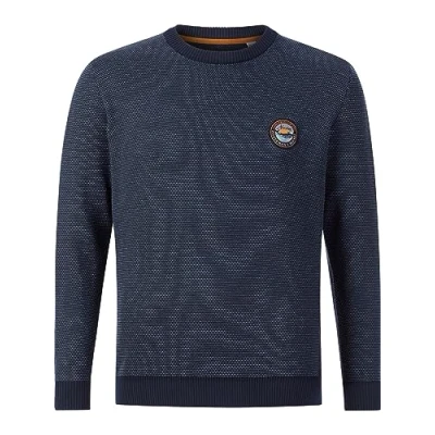 Abbildung von Jan Vanderstorm Halvar Strickpullover, Herren, Größe: XL, Dunkelblau gemustert