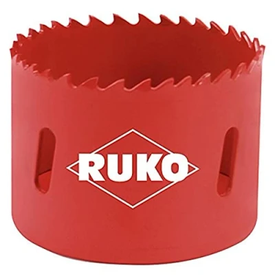 Abbildung von Ruko 106067 Lochsäge HSS Bimetall, mit Variabler Zahnung 67 mm rot