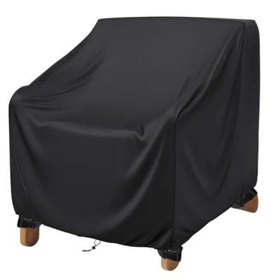 Abbildung von Schutzhülle Gartenstühle, Abdeckung für 420D Oxford Tuch Gartenstuhl Abdeckung, Bezug Wasserdicht, Winterfest, UV Beständig,