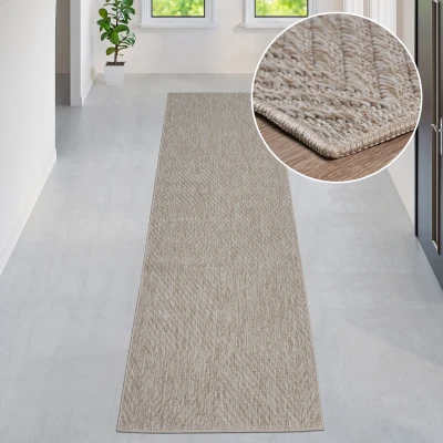 Abbildung von my home Läufer &quot;Elsa&quot;, rechteckig, 3 mm Höhe, In und Outdoor geeignet, Sisal Optik, Wetterfest &amp; UV beständig, Boho