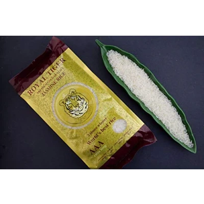 Abbildung von Mr. Ghorbani Gold Premium Qualität Jasmin Reis 1 Kg, extra Lang, duftreis, Royal Tiger