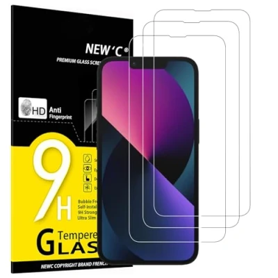 Abbildung von NEW&#039;C 3 Stück, Panzer Schutz Glas für iPhone 13 Mini (5,4&quot;), Frei von Kratzern, 9H Härte, HD Displayschutzfolie, 0.33mm Ultra klar, Ultrabeständig