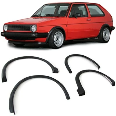 Abbildung von Radläufe Kotflügel Kunststoff Radlauf Verbreiterungen 4tlg für VW Golf 2 83 87