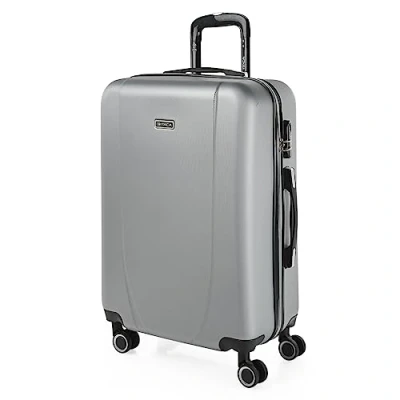 Abbildung von ITACA Koffer Groß 4 Räder Großer Leichte Reisekoffer mit Rollen Groß. für Flugzeuge Hartschale Geprüftem Schloss Trolley 71170, Silber
