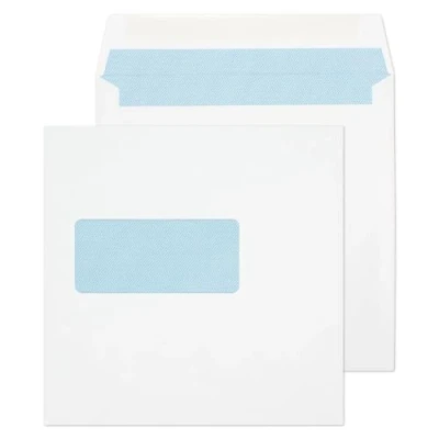 Abbildung von Blake Purely Everyday 0165W Quadratsicher Briefumschläge Naßklebung Mit Fenster Weiß 165 x mm 100g/m² 500 Stück