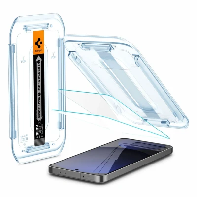 Abbildung von 2er Pack Samsung Galaxy S24 FE Panzerglas Spigen GLAStR Fit Screenprotector Duo + Applicator Displayschutzfolie für