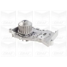 Abbildung von GRAF PA1043 Wasserpumpe 20 mit Dichtung mechanisch Stahlblech 59,28 für Zahnriementrieb RENAULT: TWINGO 2, SCENIC 3, MEGANE 3 Grandtour