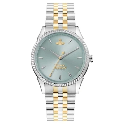 Abbildung von Vivienne Westwood THE Seymour Quarz Uhr Silber hellblau, Damen, Größe: One Size, hellblau