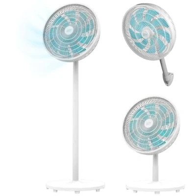 Abbildung von Cecotec Standventilator, Tischventilator und Wandventilator EnergySilence 550 3in1. 60W, 3 Höhen, 16&quot; Durchmesser, 80º automatische Schwenkung, Geschwindigkeiten, einfache Bedienung