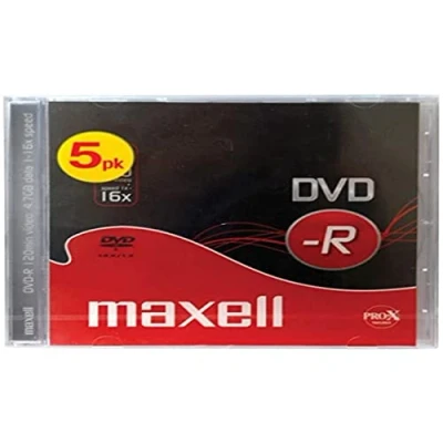 Abbildung von Maxell DVD R Rohlinge (16x Speed, 4,7GB, 5 er Pack) mit Jewel Case