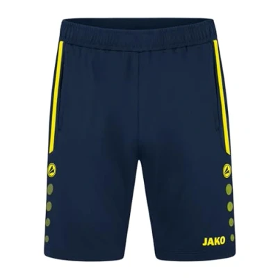 Abbildung von JAKO Damen Trainingsshort Allround Trainingshose Kurz, Marine/Neongelb, 38 EU
