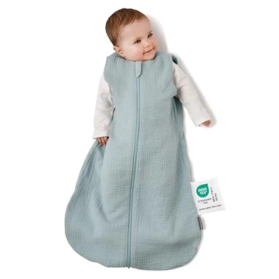 Abbildung von LaLoona Schlafsack Mint, Baby Mull Sommerschlafsack ohne Ärmel, 100% Baumwolle