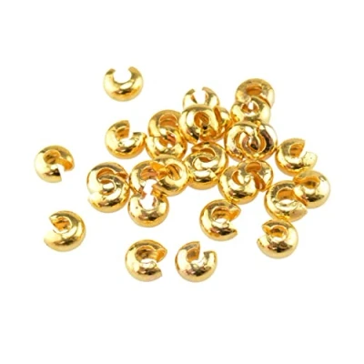 Abbildung von Coverperlen in goldfarben, geschlossen 5mm 10 Stück von Vintageparts Schmuck zum selber basteln