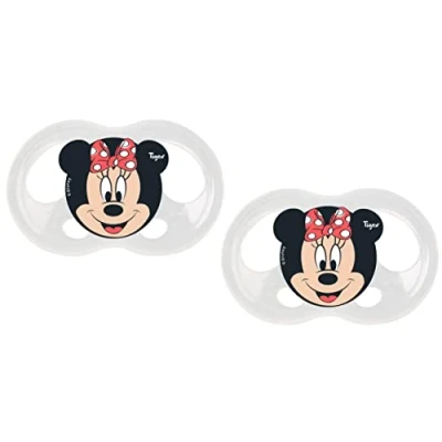 Abbildung von Tigex Soft Touch Friends Schnuller 6 18 Monate Silikon Disney Minnie Maus 2 Stück