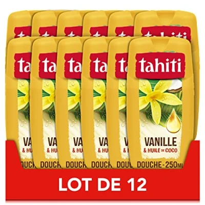 Abbildung von Tahiti Duschgel Vanille &amp; Kokosöl Formel auf Basis natürlicher Inhaltsstoffe 12 x 250 ml