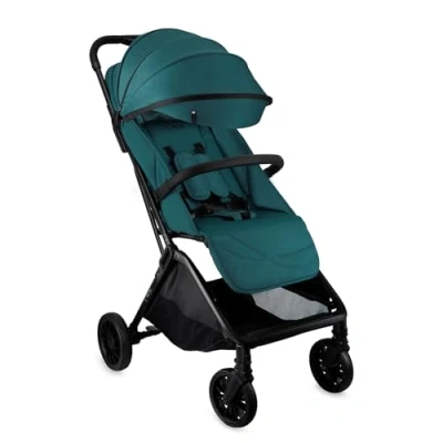 Abbildung von MoMi Kinderbuggy ANDREA mit automatischem Faltsystem, bis 22 kg Körpergewicht, 5 Punkt Sicherheitsgurt, Getränkehalter, Einkaufskorb, Wickelrucksack, Insekten und Regenschutz, Zwillingsfunktion