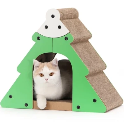 Abbildung von FUKUMARU Kratzbrett Katzen, Hoch Katzenkratzbrett aus Wellpappe, Bergform Vertikale Katzenliege Kratzpappe, Cat Scrathing Pad für Indoor Large Katze, Haustiere