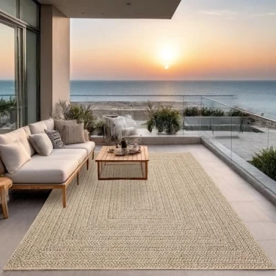 Abbildung von the carpet Teppich &quot;Kenzy&quot;, rechteckig, moderner robuster In und Outdoor Jute Look