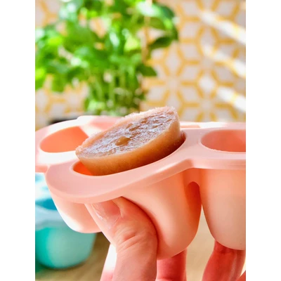 Abbildung von BÉABA, Aufbewahrungsbehälter für babynahrung , Silikon in Premiumqualität, Extrem temperaturbeständig, Ofen und Mikrowelle, 6 Fächer, Luftdichter Deckel, x 150 ml, Rosa